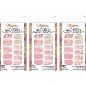 3 Pack Sally Hansen Salon Effects Nail Strips-Cosmic Blush